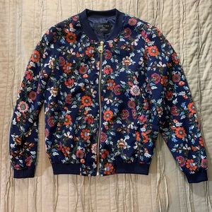 Floral bomber jacket